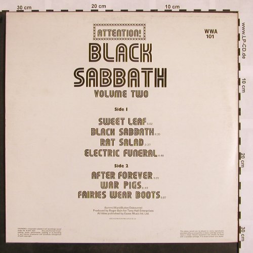 Black Sabbath: Attention! Vol.2, WWA(WWA 101), UK,  - LP - X811 - 20,00 Euro