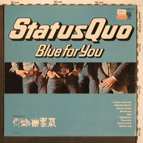 Status Quo: Blue For You, Foc, ONLY Cover, Vertigo(6360128), NL, stoc, 1976 - Cover - X8158 - 4,00 Euro