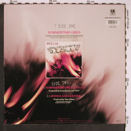 Y & T: Summertime Girls*2 / Lipstick and L, AM (392 027-1), D, 1985 Typ: 12" Best.-Nr.: Y1096 Preis: 4,00 Euro