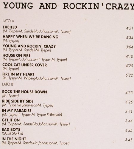 Tysper,Tommy: Young And Rockin'Crazy, Pop In Baby (211 961), D, 1990 Typ: LP Best.-Nr.: Y4972 Preis: 6,00 Euro