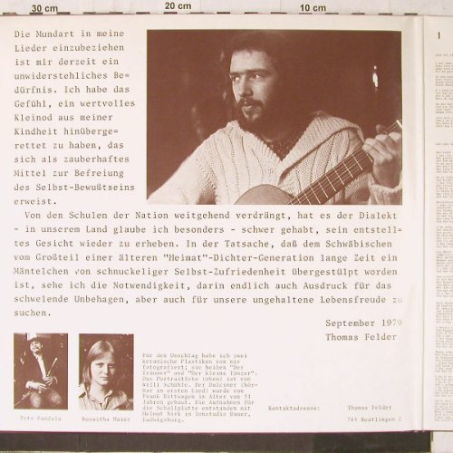 Felder,Thomas: Lang braucht zom komma, Foc, Felder(TF 300), D, 1979 - LP - E6523 - 12,50 Euro