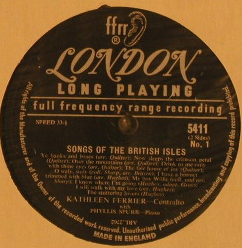 Ferrier,Kathleen: sings engl.Songs&Folk Songs,vg+/vg+, London ffrr(5411), UK/US,  - LP - F6882 - 6,00 Euro