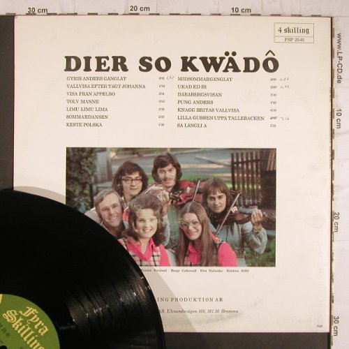 Älwdalingarna: Dier So Kwädô, Foc, m-/vg+, Fyra Skilling Prod.(FSP 25-01), S, 1972 - LP - F8340 - 7,50 Euro