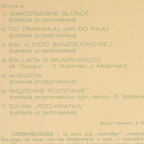 Kapela Czerniakowska: Same, Muza(SXL 0767), PL,  - LP - H2205 - 5,00 Euro