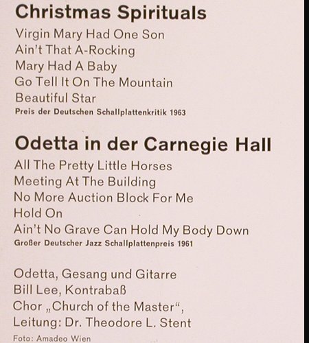 Odetta: singt Spirituals, Fono-Ring(FLP 77 093), D,  - 10inch - V1005 - 5,00 Euro