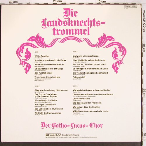 Botho Lucas Chor: Die Landsknechts-Trommel, Foc, Emi Odeon/Club Ed.(SFKLP 78 223), D,  - 2LP - V1010 - 7,50 Euro