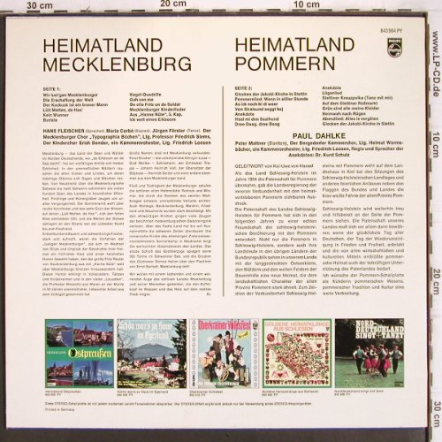 V.A.Heimatland Mecklenburg: Heimatland Pommern (music,spoken), Philips(843 984), D, 1967 - LP - V1047 - 9,00 Euro