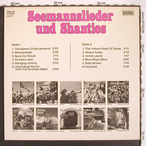 Harder,Jörn & Hamb.Sailing Crew: Seemannslieder und Shanties, Bellaphon (BWS 383), D, 1973 Typ: LP Best.-Nr.: V1178 Preis: 7,50 Euro