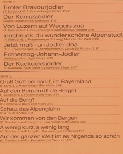 Lang,Franzl: Die Schönsten Jodler, Club-Ed., Philips(28 682-3), D, 1973 - LP - V169 - 7,50 Euro