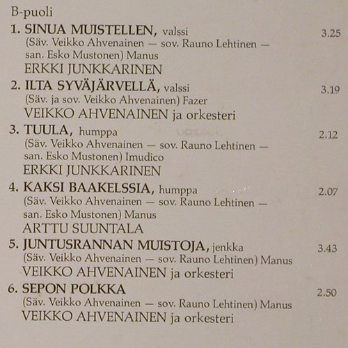 Avenainen,Veikko: Hanurini Muistoja, Finlandia(NEA-LP43), SF, 1979 - LP - V2725 - 9,00 Euro
