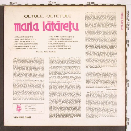 Lataretu,Maria: Oltule, Oltetule, m-/vg+, Electrecord(STM-EPE 01062), RO, 1971 - LP - V28 - 7,50 Euro