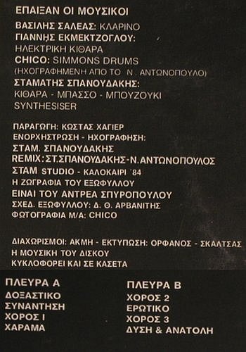 Spanoudakis,Stamatis: Hier passiert etwas,Vassilis Saleas, Minos (MSM 536), GR, vg+/m-, 1984 Typ: LP Best.-Nr.: V2977 Preis: 5,00 Euro