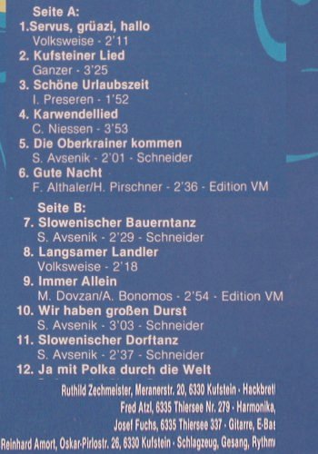 Original Kaisertal Express: Servus, Grüezi und Hallo, VM Rec./ Ötztal (13083), A Typ: LP Best.-Nr.: V3356 Preis: 6,00 Euro