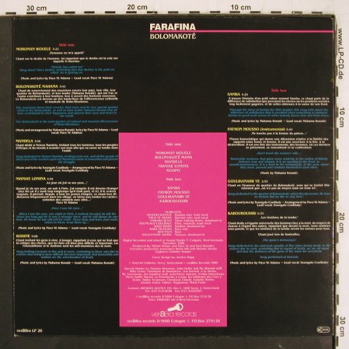 Farafina: Bolomakote (Burkina Faso), VeraBra (LP 26), D, 1989 Typ: LP Best.-Nr.: V3639 Preis: 12,50 Euro
