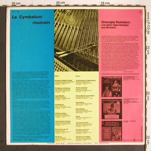 Radulesco,Gheorghe: Le Cymbalum Roumain(Muntenia), Arion(30 T 121), NL, 1971 - LP - V615 - 9,00 Euro