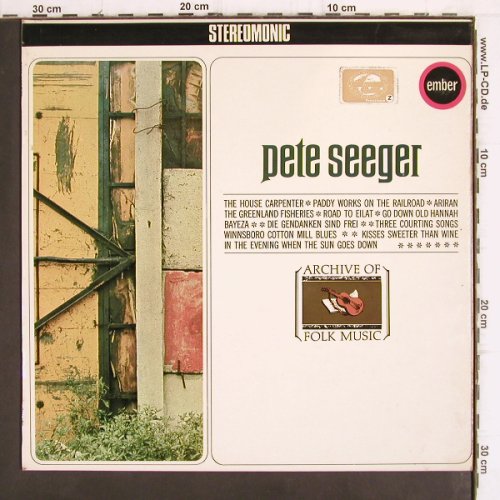 Seeger,Pete: Same (hist rec.), Ember(CW 130), UK, 1968 - LP - V787 - 7,50 Euro