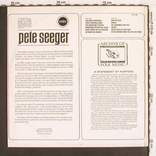 Seeger,Pete: Same (hist rec.), Ember(CW 130), UK, 1968 - LP - V787 - 7,50 Euro