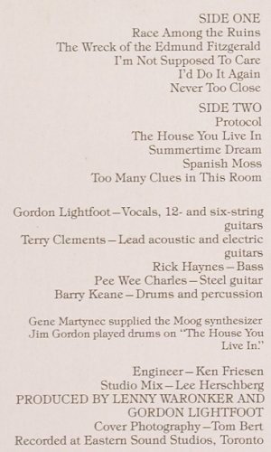 Lightfoot,Gordon: Summertime Dream, Reprise(REP 54 067), D, 1976 - LP - V794 - 6,00 Euro