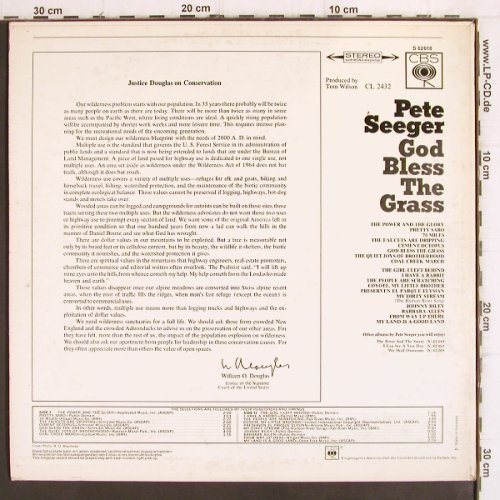 Seeger,Pete: God Bless The Grass, CBS(CBS S 62618), D, 1966 - LP - V799 - 9,00 Euro