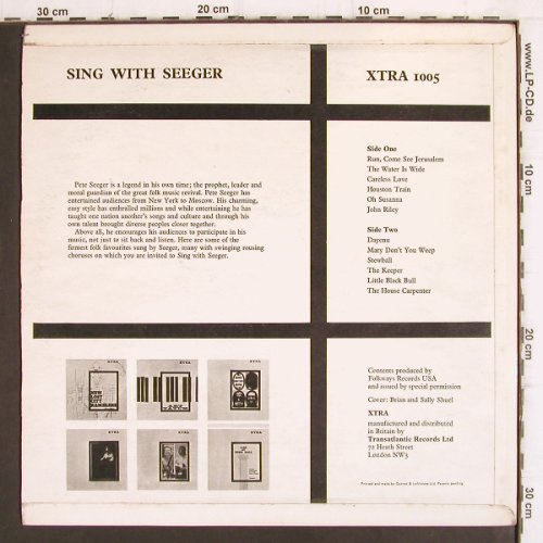 Seeger,Pete: sing with, XTRA(XTRA 1005), UK, 1965 - LP - V800 - 9,00 Euro