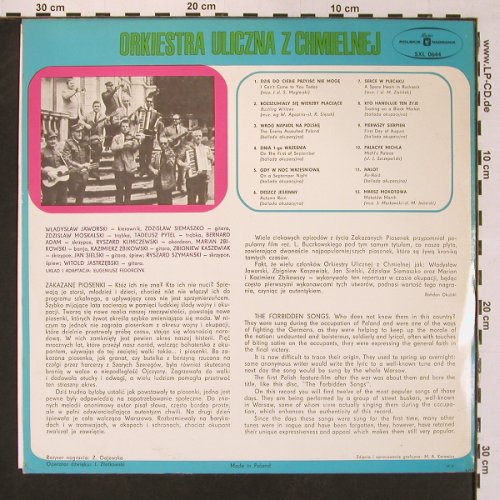 Orkiestra Uliczna z Chmielnej: Zakazane Piosenki, Muza(SXL 0644), PL,  - LP - X8783 - 6,00 Euro