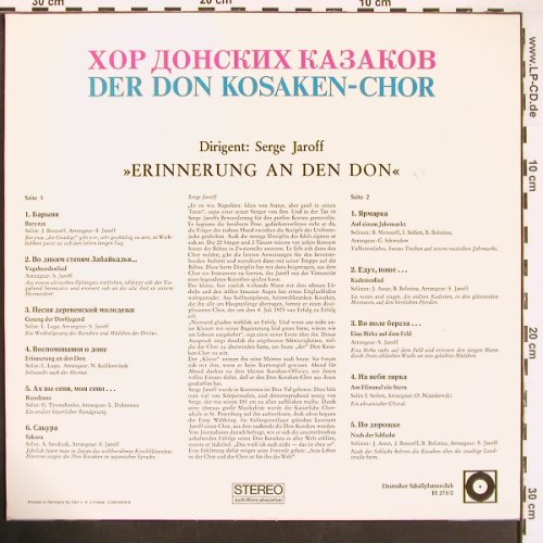 Don Kosaken Chor Serge Jaroff: Erinnerungen an den Don, MCA ,Club-Ed.(H 275/0), D, vg+/m-,  - LP - X9228 - 5,00 Euro