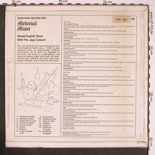 English,Gerald & Jaye Consort: Medieval Music, m-/vg-, PYE Golden Guinea(GGC 4092), UK, 1967 - LP - Y1031 - 6,00 Euro