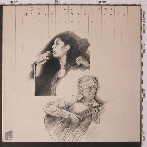 Williams,John & MariaFarantouri: Theodorakis,Lieder & Gitarrenstücke, Pläne(88 403), D, Ri, 1985 - LP - Y1866 - 7,50 Euro