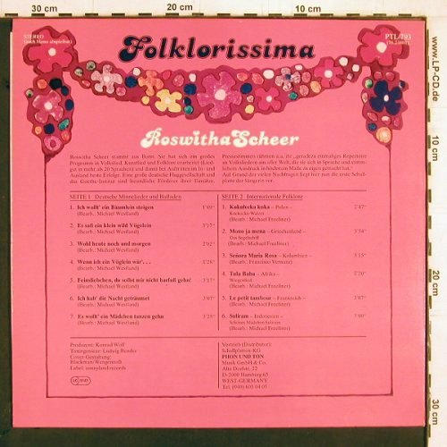 Scheer,Roswitha: Folklorissima, Connyland(PTL 793), D,  - LP - Y1997 - 7,50 Euro