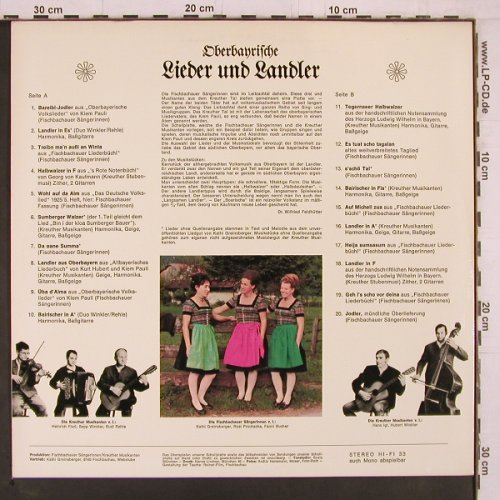 Fischbachauer Sängerin/KreutherMusi: Oberbayrische Lieder und Landler, (Privat Press.)(HW 1001), D,  - LP - Y2323 - 9,00 Euro