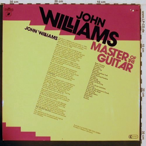 Williams,John: Master Of The Guitar (1971), Foc, Intercord(INT 156.304), D, Ri, 1977 - 2LP - Y2420 - 9,00 Euro