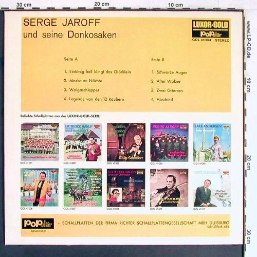 Jaroff,Sergej & seine Donkosaken: Same, Populär(GOL 41004), D, 1972 - LP - Y2824 - 6,00 Euro