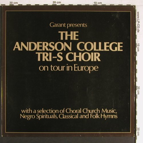 Anderson College Tri-S Choir: On Tour in Europe, Garant(PF 114), D, 1978 - LP - Y2966 - 9,00 Euro