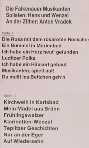 Egerländer Musikanten: Same, Falkenauer Musik,Anton Vradek, Europa(E 422), D,  - LP - Y3281 - 6,00 Euro
