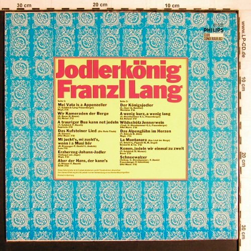 Lang,Franzl: Jodler-König, Philips Club Ed.(61 531), D,  - LP - Y3337 - 6,00 Euro