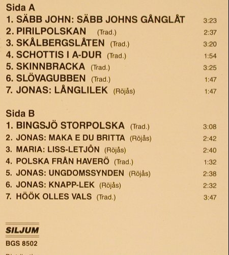 Lekar AV: Lekar För Glada Ftter, Siljum(BGS 8502), S, 1985 - LP - Y3380 - 9,00 Euro