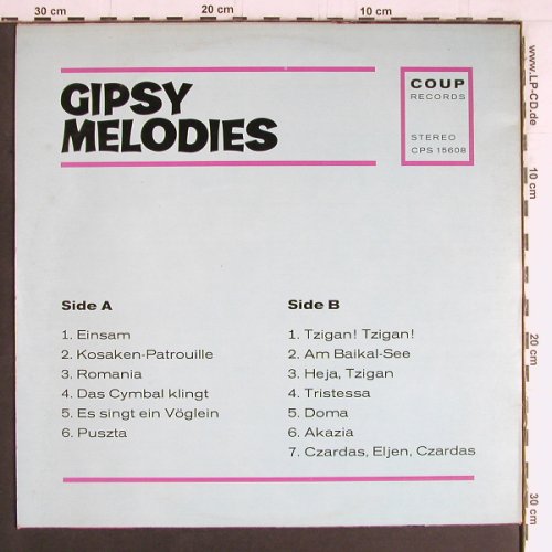 Seczey,Primas Janos: Gipsy Melodies (instrum.), Coup Records(CPS 15608), D,  - LP - Y3653 - 6,00 Euro