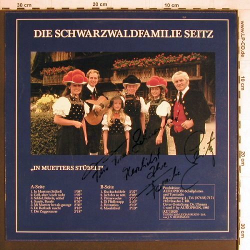 Schwarzwaldfamilie Seitz: In Muetters Stübeli, signiert, Aurophon(11029), D, 1980 - LP - Y3989 - 9,00 Euro