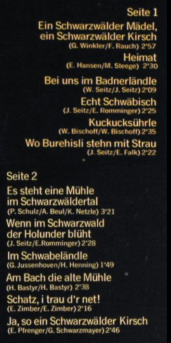 Schwarzwaldfamilie Seitz-orign.: Ein Schwarzwälder Mdel,ein Schwa.., BASF(20 21068-5), D, vg+/m-,  - LP - Y3990 - 6,00 Euro