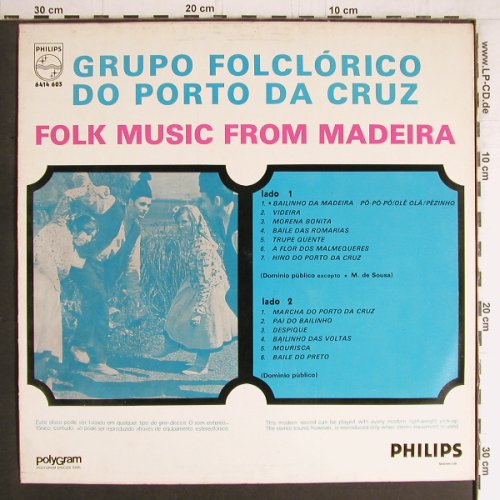 Grupo Folclorico Do Port Da Cruz: Bailinho Da Madeira, Philips(6414 605), P,  - LP - Y4037 - 9,00 Euro