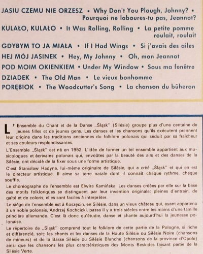 Slask: The Polish song&dance ensemble,Vol2, Muza(XL 0183), PL, Mono, 1964 - LP - Y4259 - 9,00 Euro