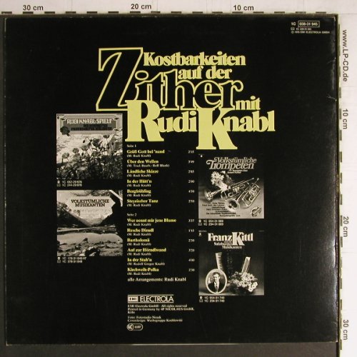 Knabl,Rudi: Kostbarkeiten auf der Zither, Emi Odeon(038-31 945), D, 1976 - LP - Y4269 - 7,50 Euro