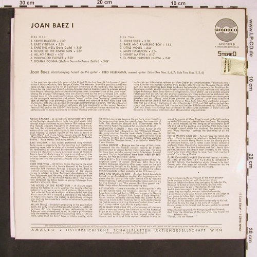 Baez,Joan: I, Amadeo(AVRS 9113 St), A, 1960 - LP - Y450 - 9,00 Euro