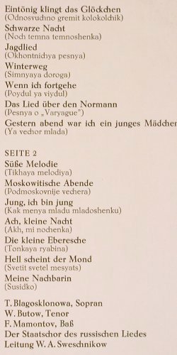 Staatschor des russischen Liedes: Eintönig klingt hell das Glckchen, Philips(633 304 PL), D, Mono,co,  - LP - Y4569 - 7,50 Euro