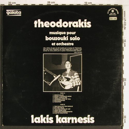 Karnesis,Lakis: Theodorakis, Foc, Galata(GAL 503), F, 1978 - LP - Y4596 - 6,00 Euro