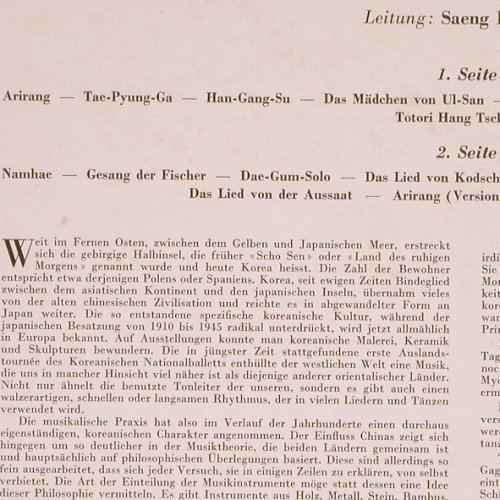 Koreanisches Nationalballett: Volkslieder,Tänze a.d.fernen Osten, Concert Hall(SMS 2405), ,  - LP - Y4666 - 9,00 Euro