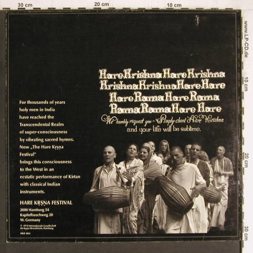Hare Krishna: Hare Krshna Festival, m-/vg+, Hare Krishna Rec.(HKR 1003), D, 1974 - LP - Y4764 - 7,50 Euro
