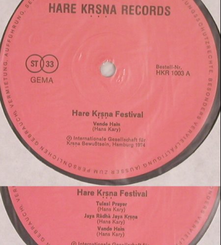 Hare Krishna: Hare Krshna Festival, m-/vg+, Hare Krishna Rec.(HKR 1003), D, 1974 - LP - Y4764 - 7,50 Euro