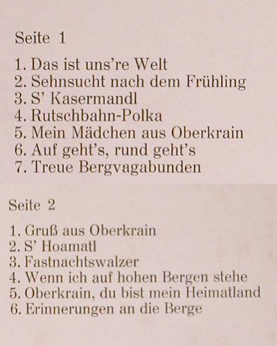 Oberkrainer Buam: Oberkrainer Volksmusik,LtgF.Ljubzik, Alco(A 2005), D,  - LP - Y4772 - 6,00 Euro