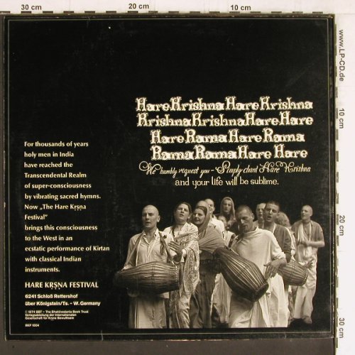 Hare Krishna Festival: Hare Krishna Schloß Rettershof, Hare Krishna Prod.(RKP 1004), D, 1974 - LP - Y5349 - 7,50 Euro